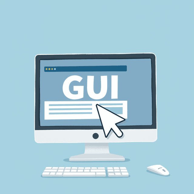 GUI agent, computer screen, mouse cursor, clean journalistic illustration, curious and analytical feel