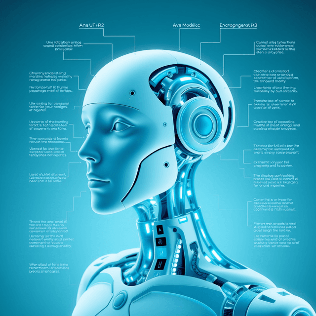 AI model, human capability, rubric, academic research, curious and analytical feel, cool blue and teal tones