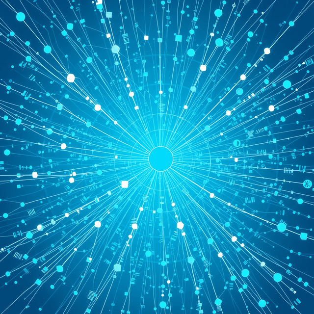 agent sprawl, data visualization, network graph, cool blue and teal tones, curious and analytical feel