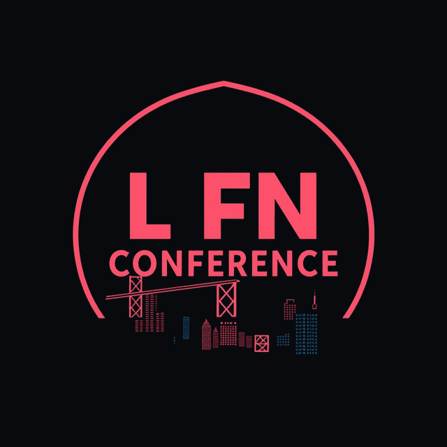 logo, conference, San Francisco, dark moody tones, editorial illustration