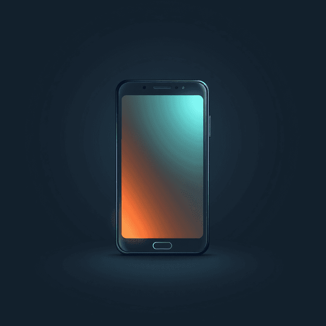 foldable phone, tall rectangle, glowing screen, dark moody tones, editorial illustration